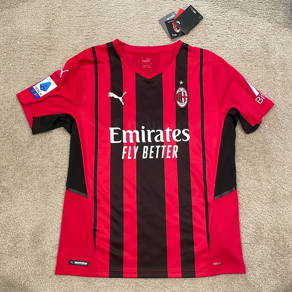 PUMA Zlatan Ibrahimovic AC Milan Home Jersey 21/22 men size L NWT